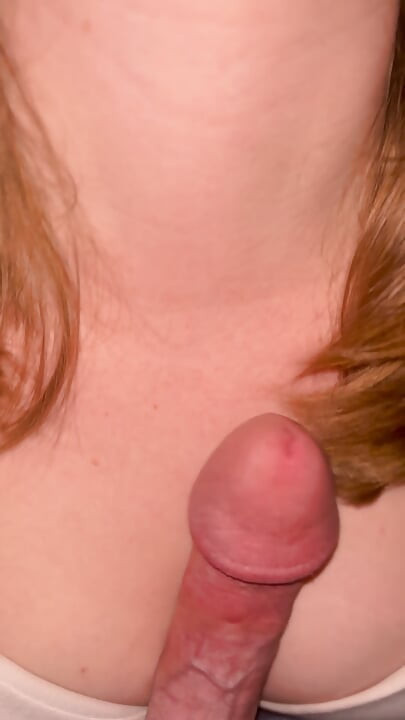Amateur Wife Gives Sensual Blowjob with Titjob Cum