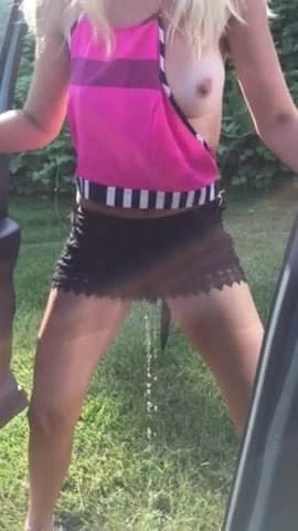 Squirting,public nudity,amateur,outdoor