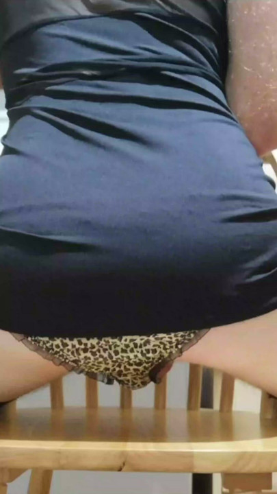 Showing off in my sexy panties for men to spunk on