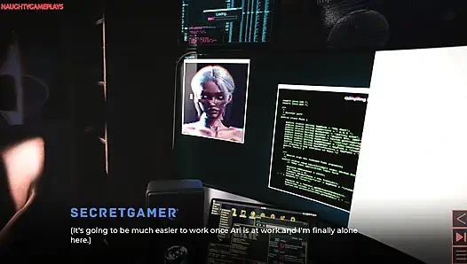 The Synthetic Part 10 By Carbon - Busty MILF Gives Horny Guy a Handjob, Big Cock Cumshot