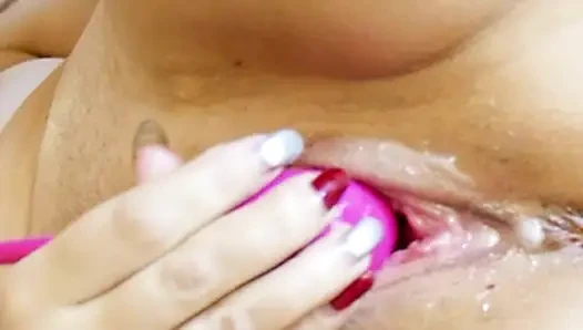 Fuck Dildo Ihre Nasse Muschi-show Nahaufnahme