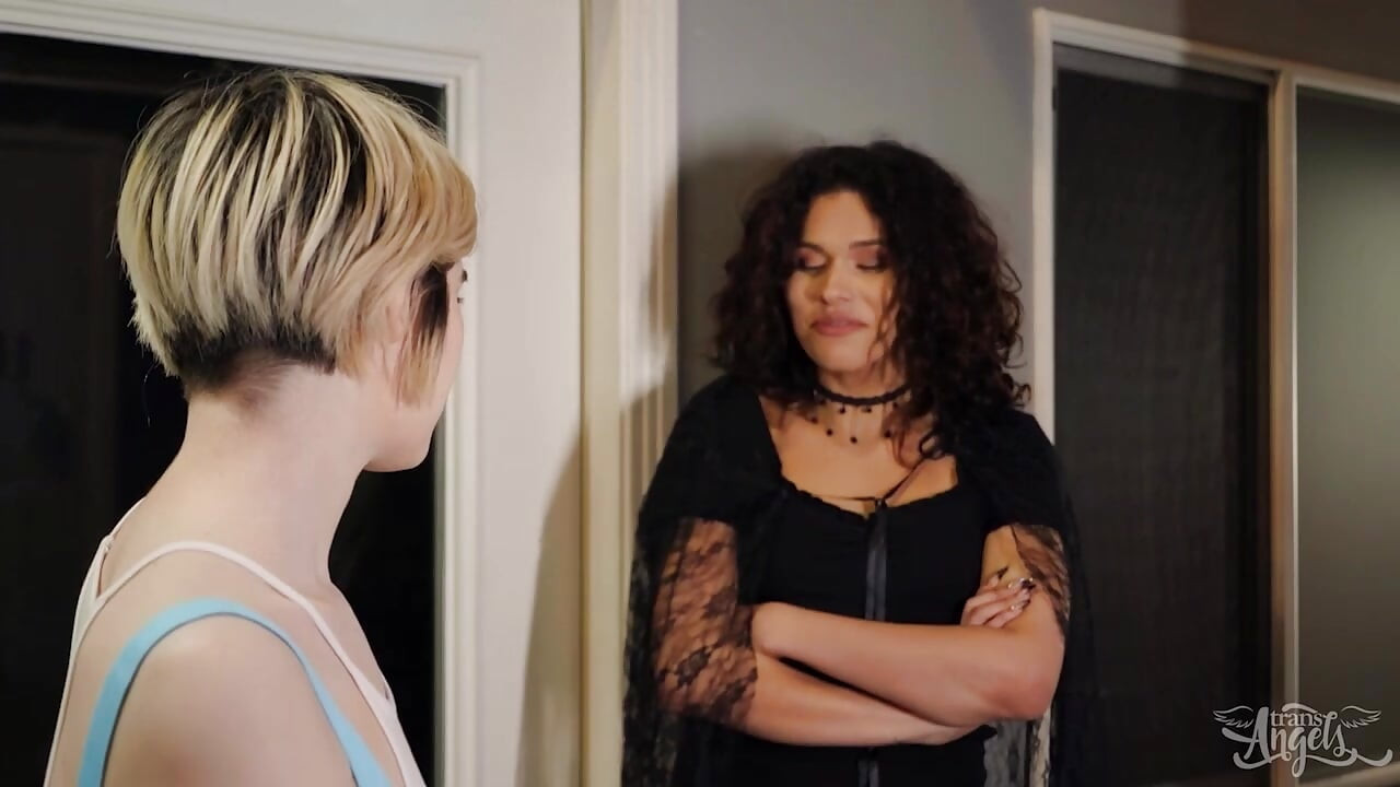 TRANS ANGELS - 华丽的Ella Hollywood和令人惊叹的Alisia Rae潜入一个令人迷恋的三人冒险
