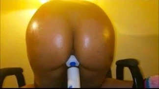 Big ass milf pleasured with her toys