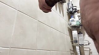 Bear Plays with His Ass in the Shower