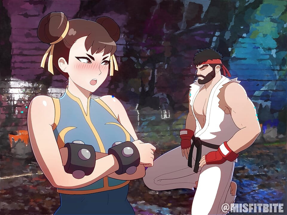 Misfitbite - قلب المحارب - Chun-Li و Ryu هنتاي 2D الرسوم المتحركة