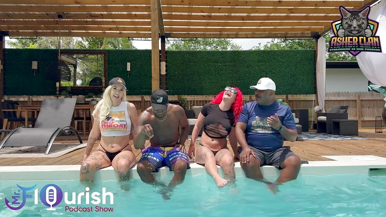 Mrflourish podcast s hostem Roxi Keogh, Gigi Patsy a Datjguy na Floridě