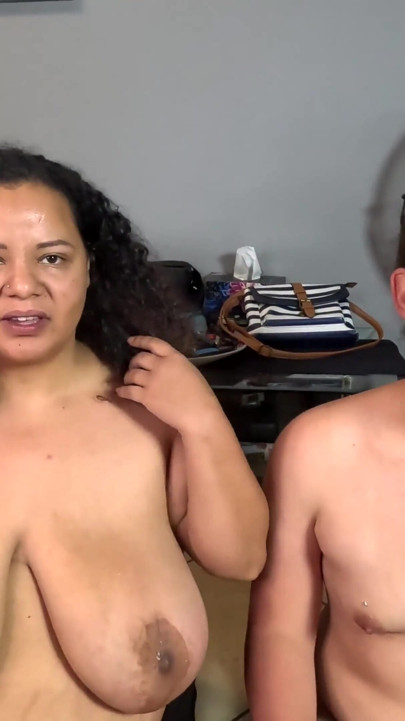 Two TOPLESS BBW sluts smoking and using each other as human ashtrays | Clip 1