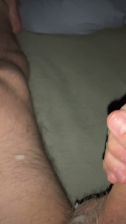 Man edging listening to neighbor having sex at night - Precum play and beautiful cumshot | Clip 2