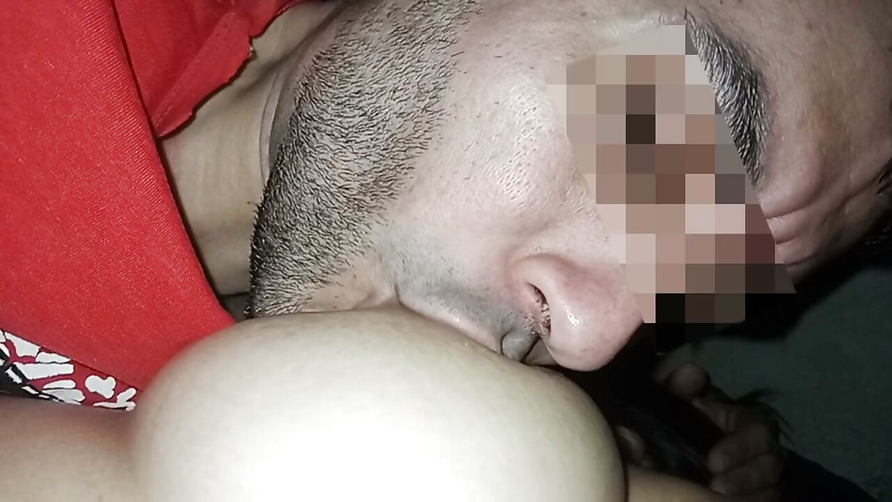 My husband gets very happy when I let him suck my big natural tits all day long