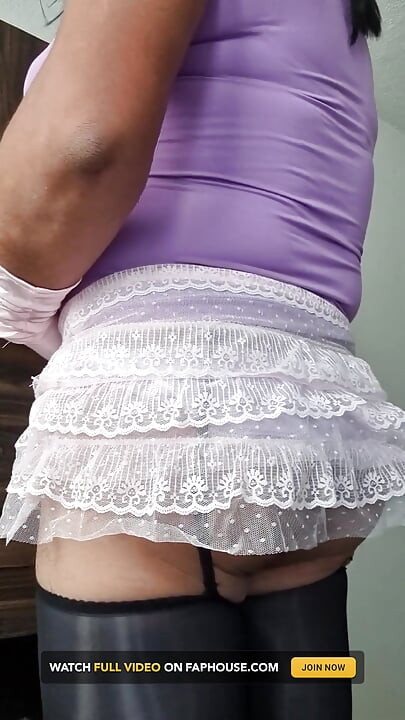 Moje najnovije sissy gaćice, saten, čipka i prozirne