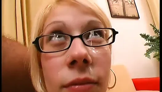 Cute blonde teen gets punish by hard dicks