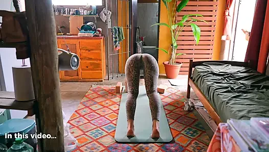 Used her right on the yoga mat
