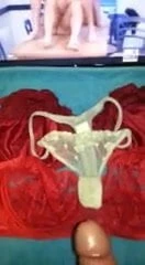 Cum on bras and Panty