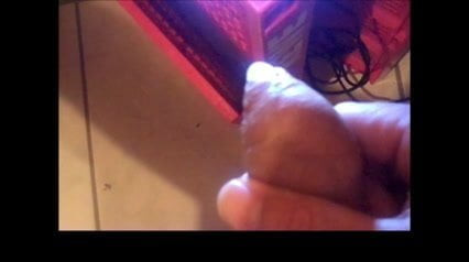 cum into foreskin in front of cam