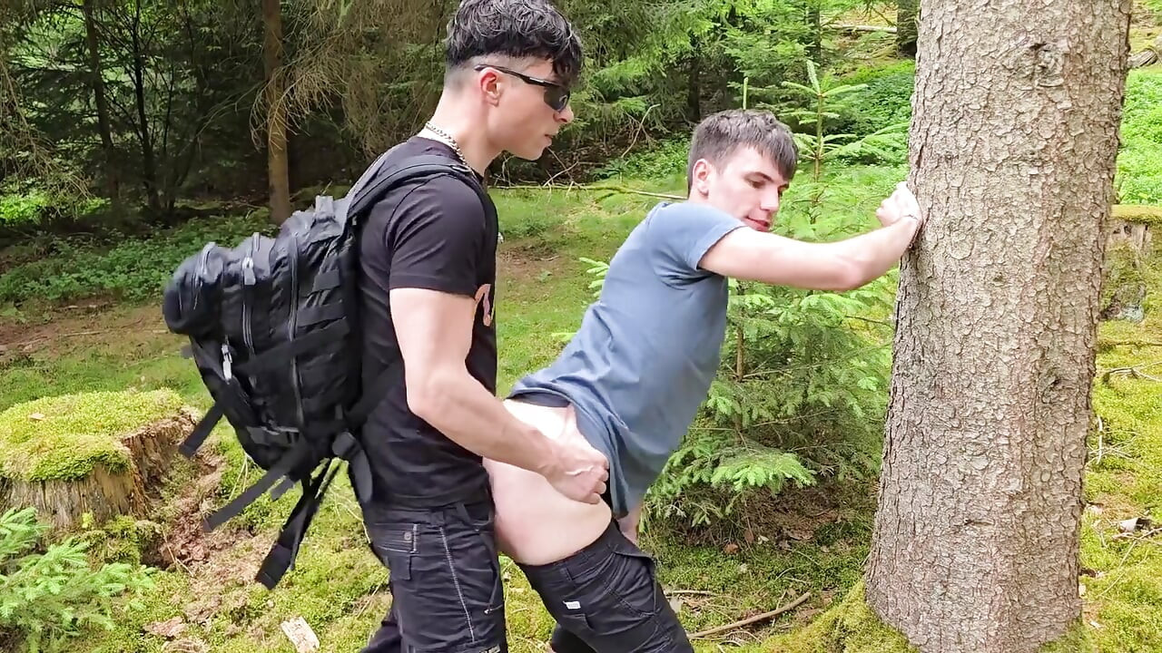I Throat-fucked My Gay Slut and Railed Him Bareback in the Woods Till My Cock Shot a Cum Load.