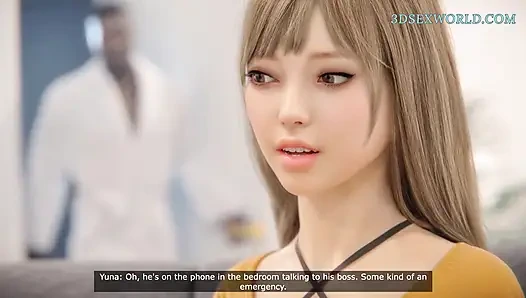 Yuna si istri mungil asia selingkuh dari suaminya sama investor besar pria kulit hitam (gameplay realistis 3d)