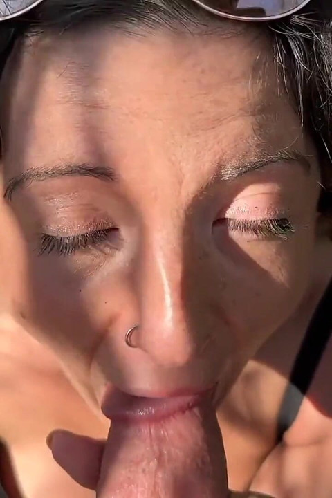 Busty Girl Wants to Sloppy Suck Him off (cover Her Front in Spit) by the Lake -almost Caught 3 Times