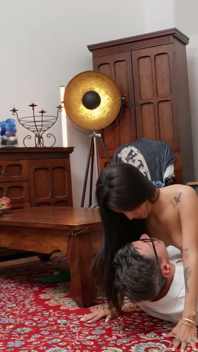 DADDY4K. Fuck me on this Table while my Boyfriend and his Daddy watch | Clip 2