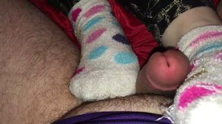 Post Workout cock Smashing Footjob Sockjob