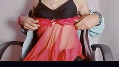 SASSYKASHI IN RED LINGERIE SHOWING HER SAGGY TITS YOUNG 18+ COLLEGE STUDENT  (Hindi Sexy Story)