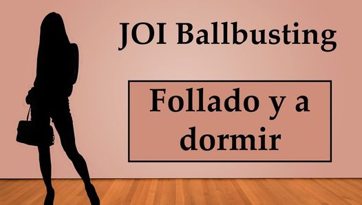 (En español) JOI Ballbusting Anal y a dormir con un consolador