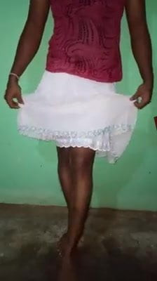 Crossdresser Ishani Ishani showing her dress