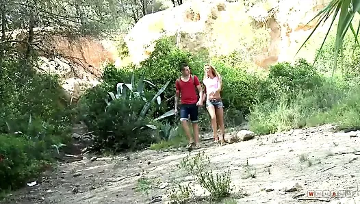 Portuguese girlfriend trying to convince her boyfriend to fuck