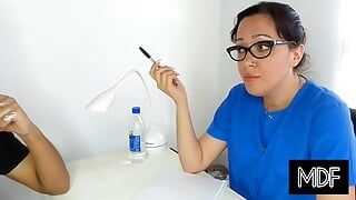 Argentinian Doctor Gets All the Milk on Her Face