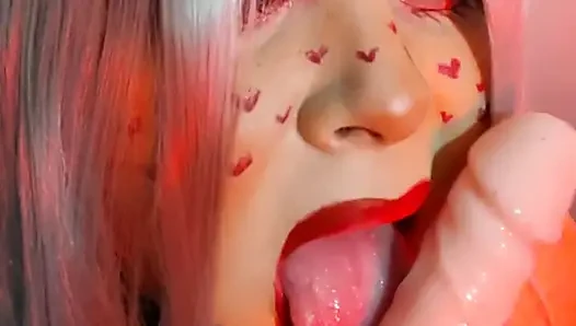 E-girl Sucking and Licking Your Balls