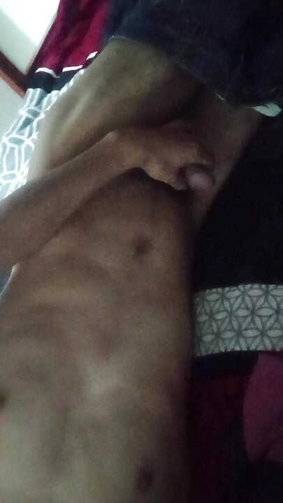 Naked Latino on hot bed wanting to fuck