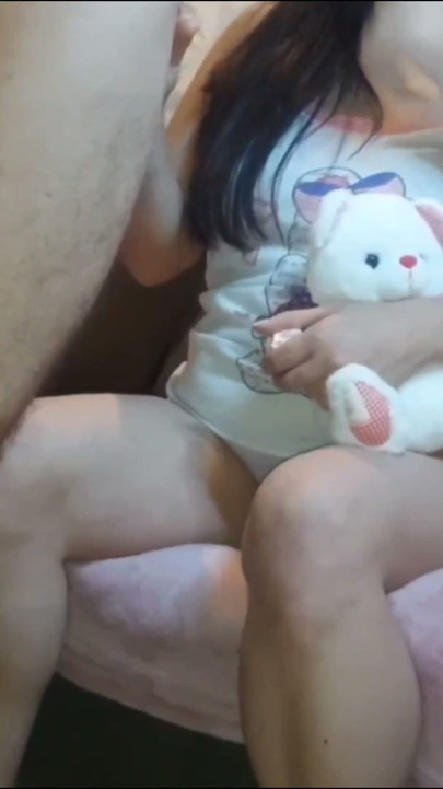 I managed to penetrate the stepdaughter mini pussy hard breasts! | Clip 1