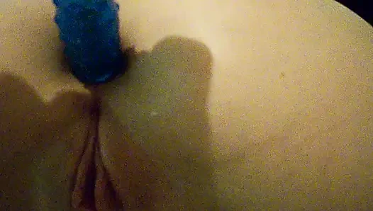 Warming up my asshole with a vibrator to get ready for the biggest cock I've ever taken in my life!
