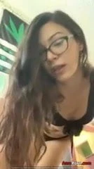Nerdy Girl Teasing Her Ass