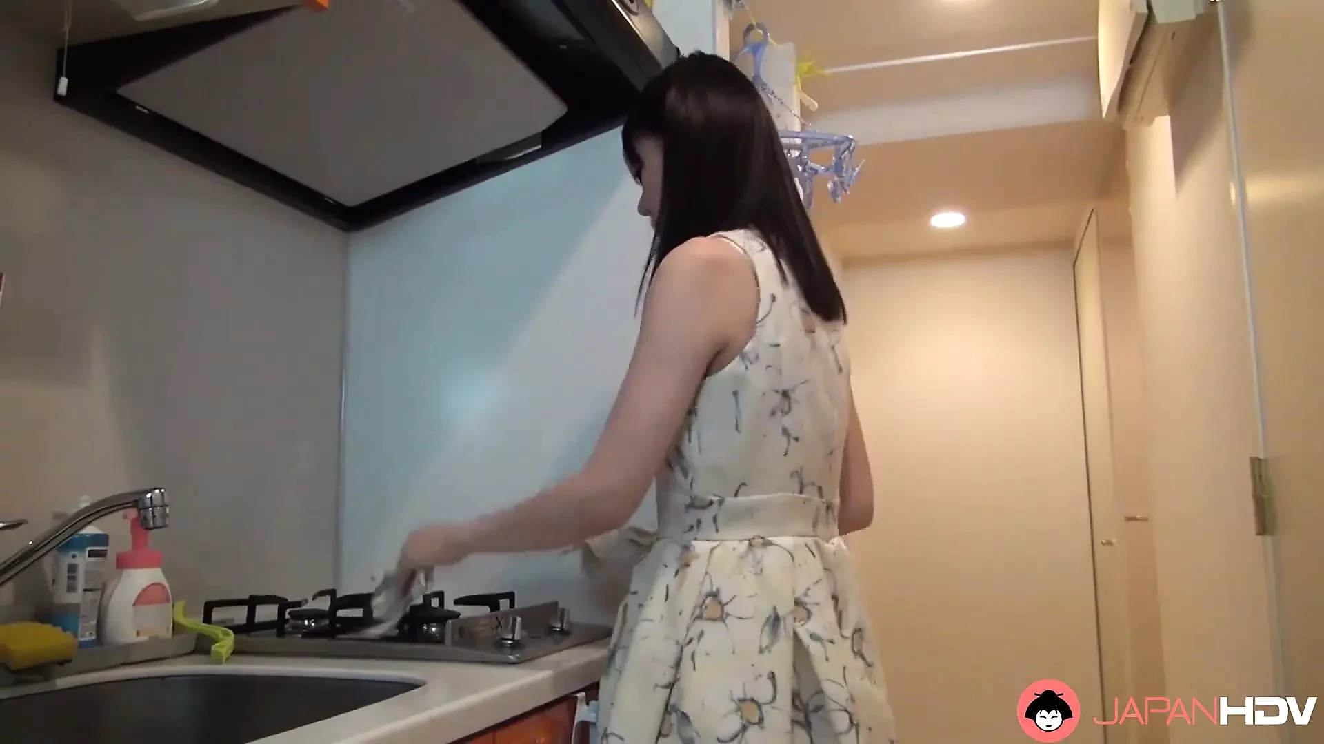Mai Araki and Boyfriend Get Naked While Cleaning the House