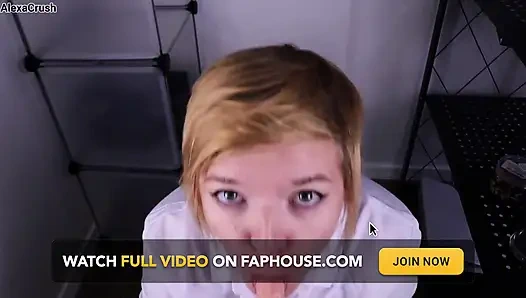 Caught in the Stockroom POV Blowjob