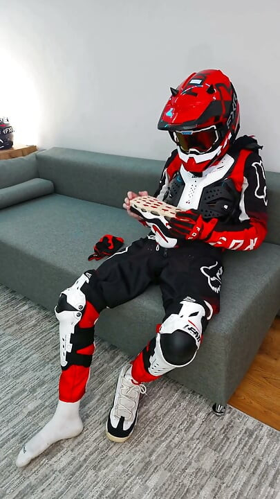 Enjoyed Fucking Nike Sneakers While Wearing a Motocross Suit