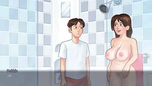Ngentot ibu tiriku setiap pagi di kamar mandi - kisah musim panas