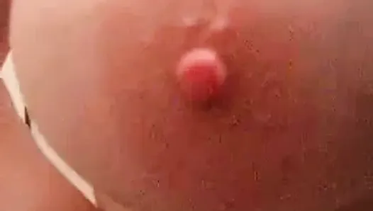 amateur Slut Bitch showing natural F cup tits for your cum in my Pink Bikini