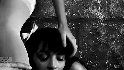 Busty Brunette in Sexy Lingerie Fucked by Pervert Priest