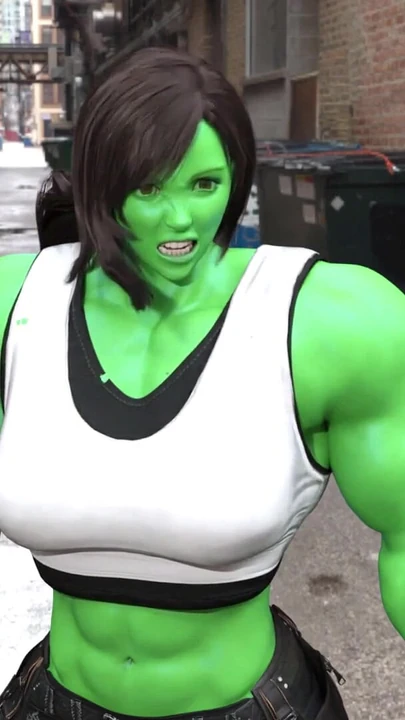 Must-see moment from "tifa lockheart turns into she hulk"
