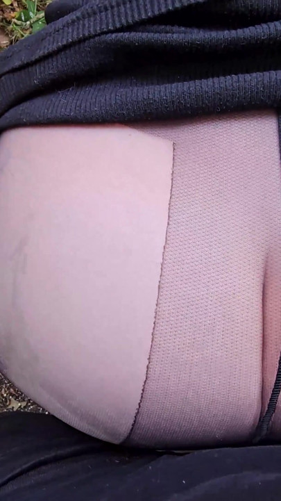 German Blonde Pisses Outdoors and Gets Fucked in Crotchless Pantyhose | Clip 1