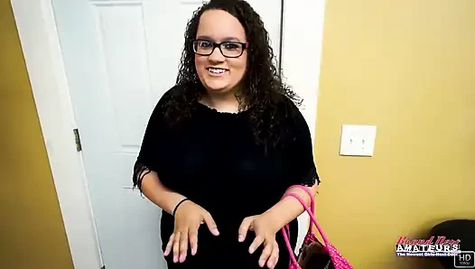 Brunette Harper B's Audition Throat Wet Rim Swallow!