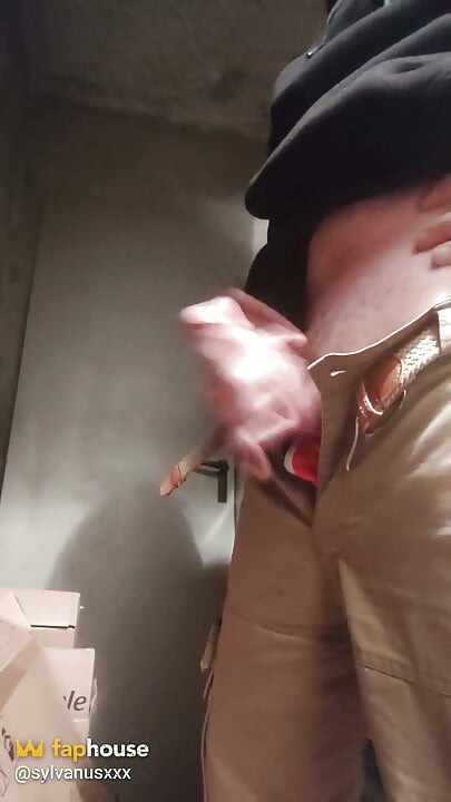 Jerking off in the Building's Cellar
