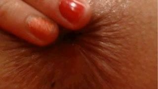 Closeup anal fingering