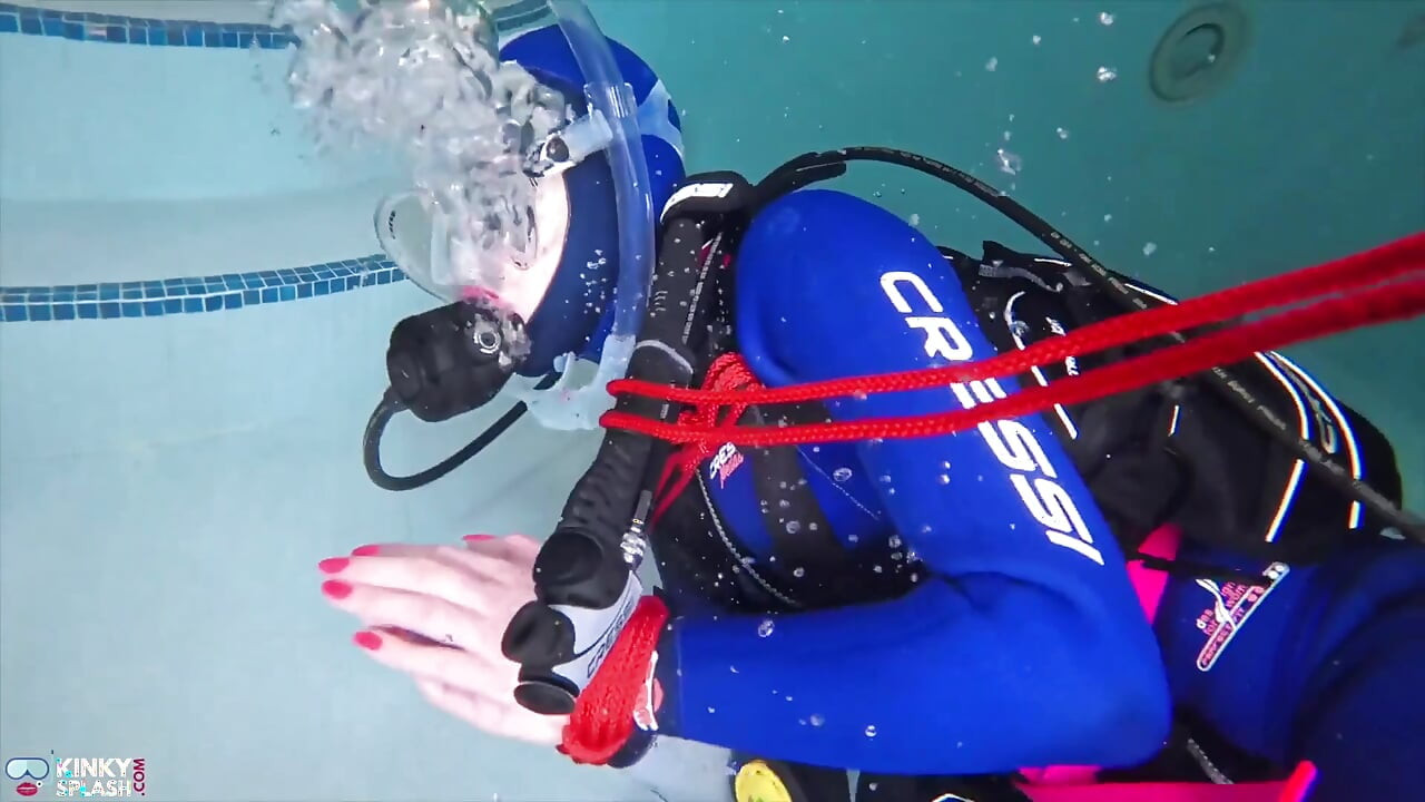 Underwater Bondage in Scuba Tied Tight & Dragged Through Water