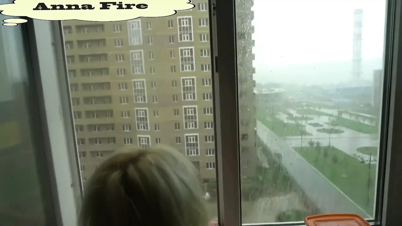 A neighbor went to get salt when it was raining outside the window