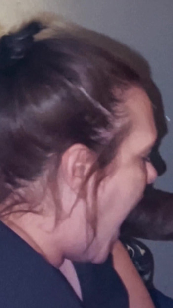 Emotional moment from "Giving a thick black cock amazing head"