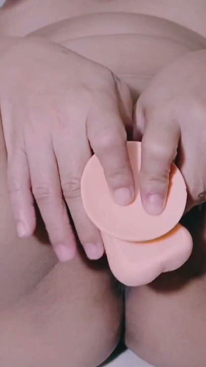huge dildo inside tight pussy creampie | Clip 1