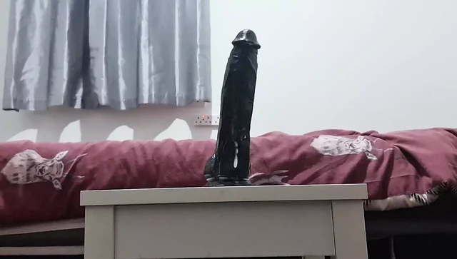 Night gown on dildo in
