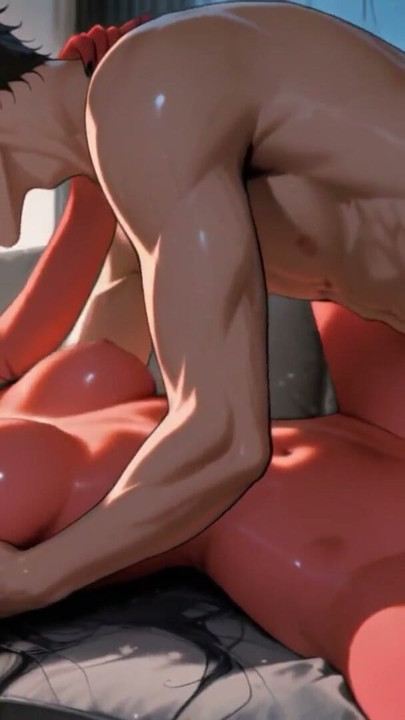 Red Skin Oni Girl Gets Completely Ruined. Hentai Animation (AI) | Clip 1